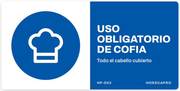 Uso obligatorio de cofia (HP-O03)