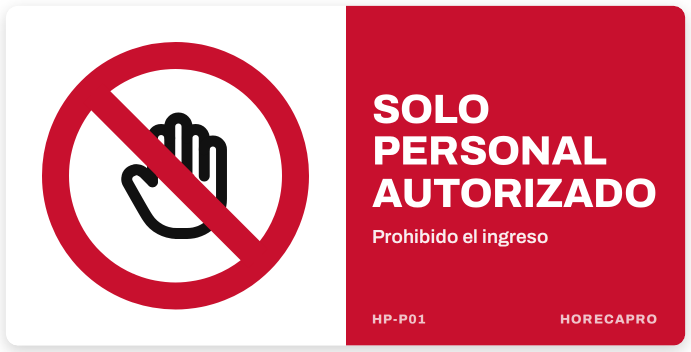 Señal HP-P01 formato 34 x 17 cm