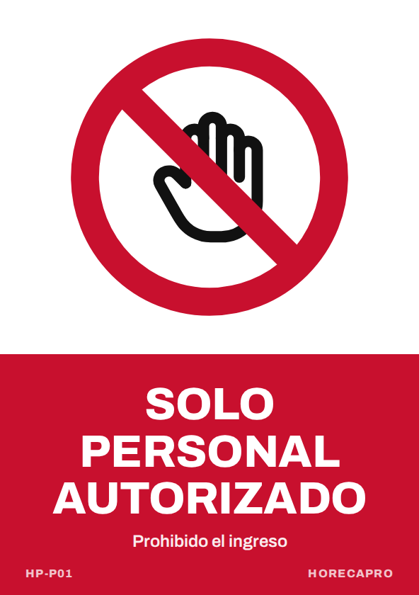 Señal HP-P01 formato A5 vertical
