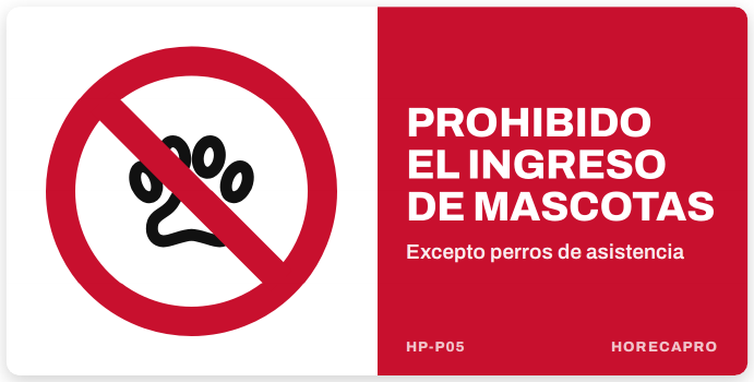 Señal HP-P05 formato 34 x 17 cm
