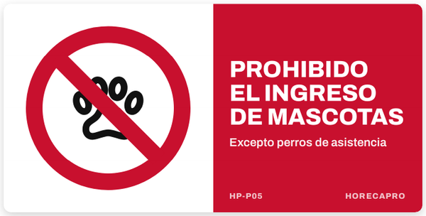 Prohibido el ingreso de mascotas (HP-P05)