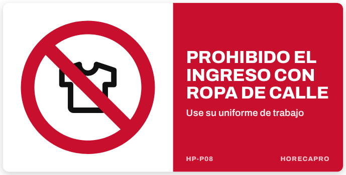 Señal HP-P08 formato 34 x 17 cm