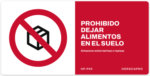 Prohibido dejar alimentos en el suelo (HP-P09)