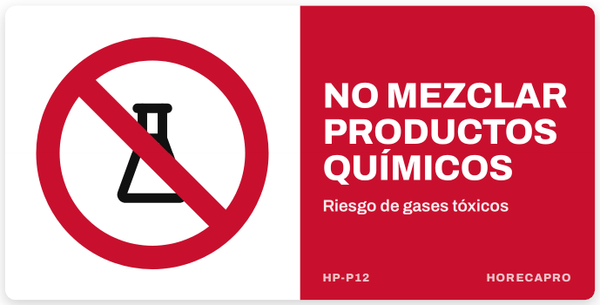 No mezclar productos químicos (HP-P12)